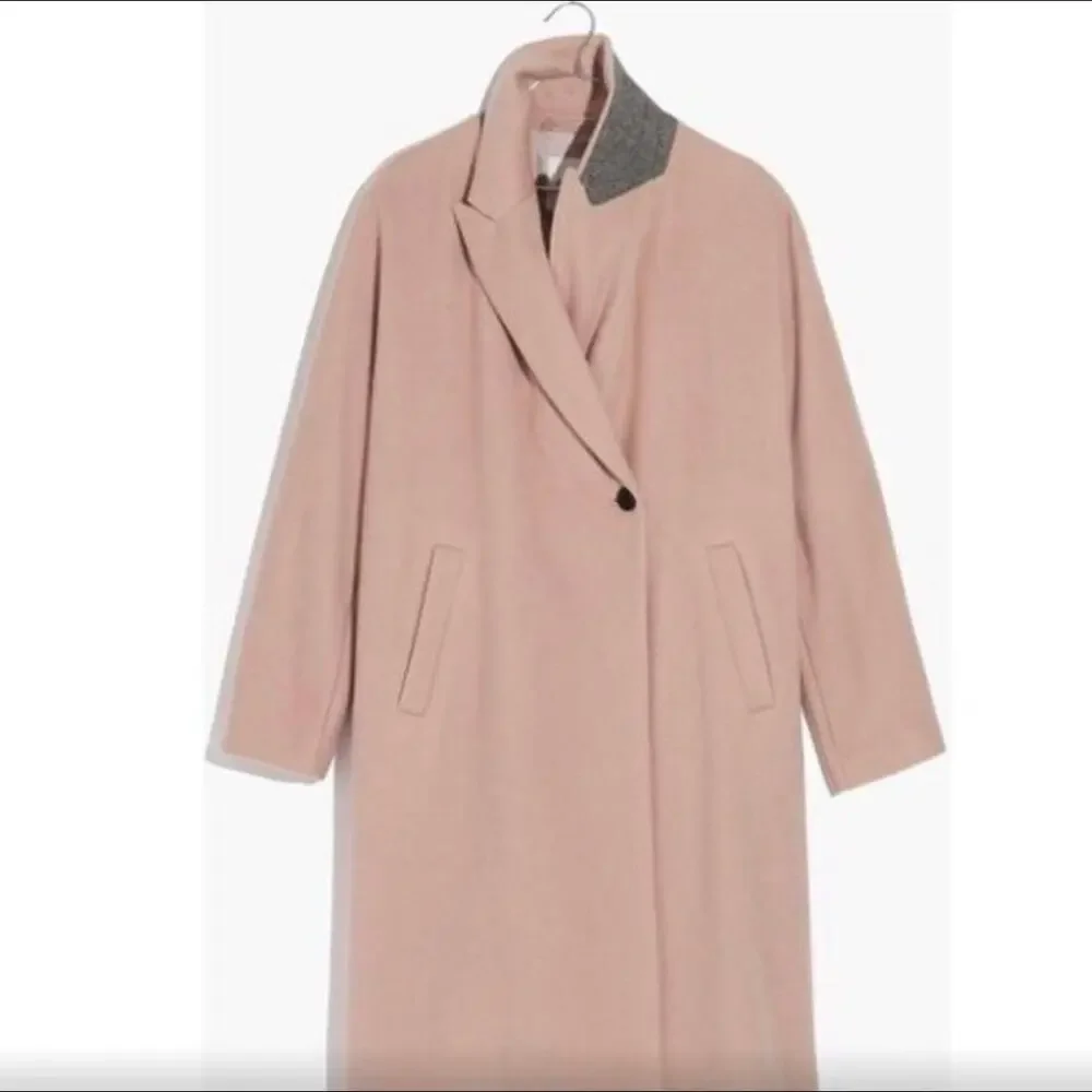 Madewell 2 Atlas Cocoon Coat Avalon Pink wool mohair - Picture 2 of 7